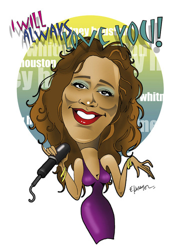 Cartoon: GOOD BYE WHITNEY!! (medium) by donquichotte tagged whtny