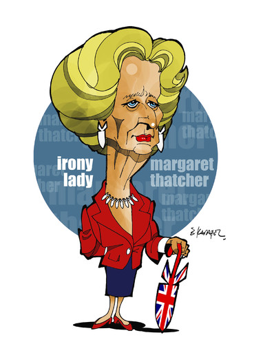 Cartoon: IRON-Y LADY (medium) by donquichotte tagged thtchr