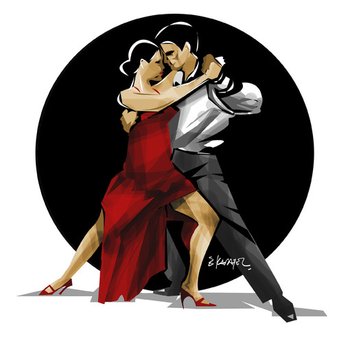 Cartoon: TANGO (medium) by donquichotte tagged tng