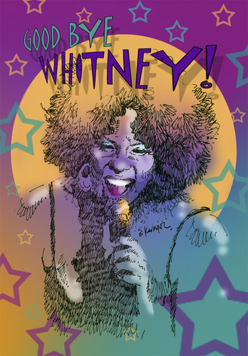Cartoon: WHITNEY HOUSTON-2 (medium) by donquichotte tagged whtny