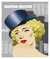 Cartoon: MARLENE DIETRICH -face- (small) by donquichotte tagged mrln