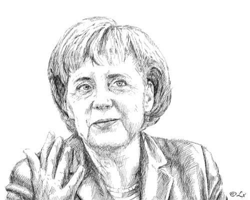 Cartoon: Angela Merkel (medium) by lexluther tagged merkel,angela,deutschland,bundesrepublik,bundeskanzler,bundeskanzlerin