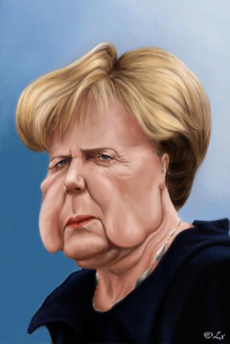 Cartoon: Angela Merkel (medium) by lexluther tagged merkel,angela,deutschland,bundesrepublik,bundeskanzler,bundeskanzlerin