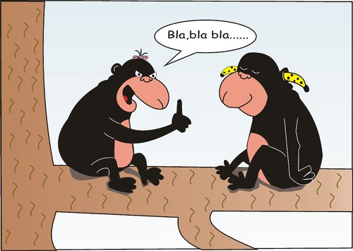 Cartoon: Monkeys (medium) by claude292 tagged chat