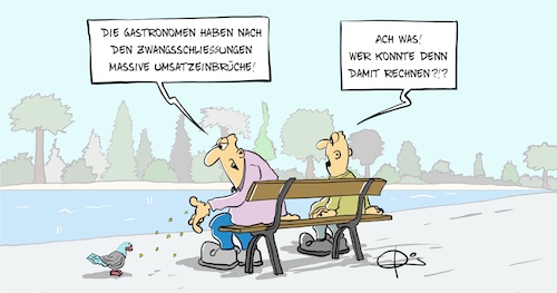 Cartoon: 20210118-Gastronomen (medium) by Marcus Gottfried tagged gastronom,lockdown,umsatz,umsatzeinbruch,gewinn,verdienst,corona,covid,gastronom,lockdown,umsatz,umsatzeinbruch,gewinn,verdienst,corona,covid