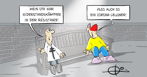 Cartoon: 20210321-Resistance (medium) by Marcus Gottfried tagged resistance,widerstand,corona,leugner,querdenker,diskussion,zusammenhalt,covid,resistance,widerstand,corona,leugner,querdenker,diskussion,zusammenhalt,covid