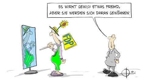 Cartoon: 20210929-Fremd (medium) by Marcus Gottfried tagged fdp,gruene,bündnis90,koalition,koalitionspartner,koalitionsgespräche,lindner,bearbock,habeck,spd,regierung,berlin,fdp,gruene,bündnis90,koalition,koalitionspartner,koalitionsgespräche,lindner,bearbock,habeck,spd,regierung,berlin