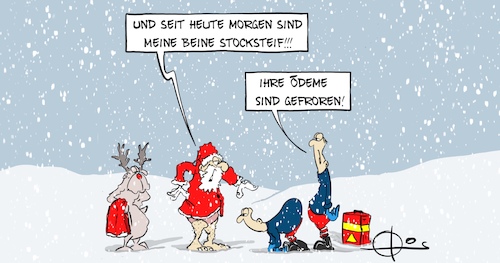 Cartoon: 20211004-Oedeme (medium) by Marcus Gottfried tagged weihanchten,nikolaus,rudolph,ödeme,oedeme,wasser,wassereinlagerungen,dicke,beine,frost,rettungsdienst,rettung,schmerzen,winter,weihanchten,nikolaus,rudolph,ödeme,oedeme,wasser,wassereinlagerungen,dicke,beine,frost,rettungsdienst,rettung,schmerzen,winter