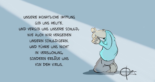 Cartoon: 20211211-Gebet (medium) by Marcus Gottfried tagged gebet,corona,covid,impfung,vaterunser,gebet,corona,covid,impfung,vaterunser