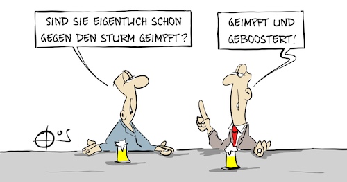 Cartoon: 20220217-SturmImpfung (medium) by Marcus Gottfried tagged impfung,corona,sturm,orkan,booster,impfung,corona,sturm,orkan,booster