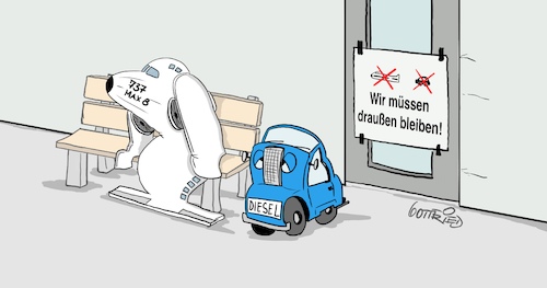 Cartoon: 737 (medium) by Marcus Gottfried tagged boing,737,flugzeug,flugverbot,absturz,unfall,panne,diesel,ausschließen,boing,737,flugzeug,flugverbot,absturz,unfall,panne,diesel,ausschließen