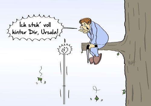 Cartoon: Abgesaegt (medium) by Marcus Gottfried tagged merkel,ursula,von,der,leyen,vdl,abgesägt,baum,sturz,ansägen,fallen,lassen,stehen,hinter,verantwortung,deckung,beistand,falsch,hintertrieben,absturz,ministerin,konkurrenz,bundeswehr,debakel,kabinett,nachfolger,marcus,gottfried,cartoon,karikatur,merkel,ursula,von,der,leyen,vdl,abgesägt,baum,sturz,ansägen,fallen,lassen,stehen,hinter,verantwortung,deckung,beistand,falsch,hintertrieben,absturz,ministerin,konkurrenz,bundeswehr,debakel,kabinett,nachfolger,marcus,gottfried,cartoon,karikatur