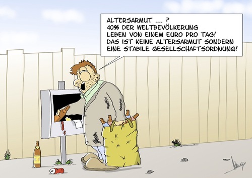 Cartoon: Altersarmut (medium) by Marcus Gottfried tagged armut,soziale,sicherheit,rente,flaschen,sammeln,pfand,betteln,hunger,hungern,weltbevölkerung,marcus,gottfried,cartoon,karikatur,leben,sterben,euro,geld,einkommen,altersversorgung,altersarmut,stabile,gesellschaftsordnung,armut,soziale,sicherheit,rente,flaschen,sammeln,pfand,betteln,hunger,hungern,weltbevölkerung,marcus,gottfried,cartoon,karikatur,leben,sterben,euro,geld,einkommen,altersversorgung,altersarmut,stabile,gesellschaftsordnung