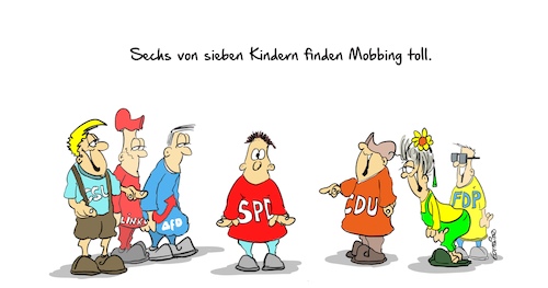 Cartoon: Berliner Mobbing (medium) by Marcus Gottfried tagged sondierung,ergebnis,wahlmparteitag,spd,martin,schulz,kandidat,groko,nogroko,mobbing,lachen,lachnummer,marcus,gottfried,cartoon,karikatur,sondierung,ergebnis,wahlmparteitag,spd,martin,schulz,kandidat,groko,nogroko,mobbing,lachen,lachnummer,marcus,gottfried,cartoon,karikatur