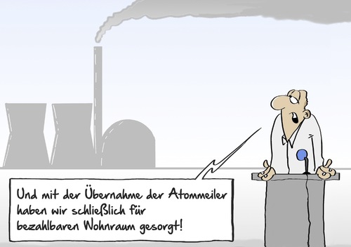 Cartoon: bezahlbarer Wohnraum (medium) by Marcus Gottfried tagged bau,wohnraum,wohnung,innenstadt,zentrum,kosten,wohnen,mietwohnung,eigentum,mieten,preise,mietkosten,mietbremse,atomwirtschaft,atommeiler,energiewende,strahlen,energieriese,rwe,meiler,bezahlbar,angebot,sorge,kümmern,glücklich,marcus,gottfried,cartoon,karikatur,bau,wohnraum,wohnung,innenstadt,zentrum,kosten,wohnen,mietwohnung,eigentum,mieten,preise,mietkosten,mietbremse,atomwirtschaft,atommeiler,energiewende,strahlen,energieriese,rwe,meiler,bezahlbar,angebot,sorge,kümmern,glücklich,marcus,gottfried,cartoon,karikatur