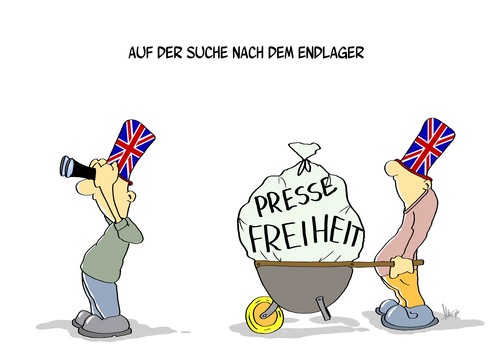 Cartoon: Britisches Endlager (medium) by Marcus Gottfried tagged england,britanien,britisch,lager,endlager,suche,presse,freiheit,pressefreiheit,snowden,computer,daten,geheimdienst,england,britanien,britisch,lager,endlager,suche,presse,freiheit,pressefreiheit,snowden,computer,daten,geheimdienst