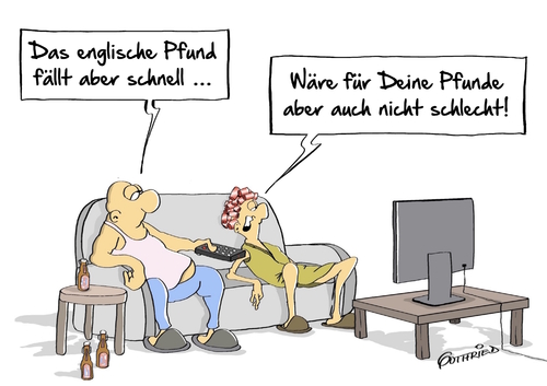 Cartoon: das Pfund fällt (medium) by Marcus Gottfried tagged brexit,england,großbritannien,europa,eu,union,währung,geld,börse,wechselkurs,pfund,gewischt,fallen,absturz,schnell,langsam,tv,fernseher,erstaunen,freude,marcus,gottfried,cartoon,karikatur,brexit,england,großbritannien,europa,eu,union,währung,geld,börse,wechselkurs,pfund,gewischt,fallen,absturz,schnell,langsam,tv,fernseher,erstaunen,freude,marcus,gottfried,cartoon,karikatur