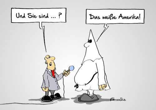 Cartoon: das weiße Amerika (medium) by Marcus Gottfried tagged amerika,us,usa,donald,trump,ku,klux,clan,klan,rassismus,rassist,hautfarbe,opposition,regierung,schwarz,weiß,rassisten,wahl,wahlergebnis,frage,reporter,neuausrichtung,erstarken,populismus,freude,marcus,gottfried,cartoon,karikatur,amerika,us,usa,donald,trump,ku,klux,clan,klan,rassismus,rassist,hautfarbe,opposition,regierung,schwarz,weiß,rassisten,wahl,wahlergebnis,frage,reporter,neuausrichtung,erstarken,populismus,freude,marcus,gottfried,cartoon,karikatur