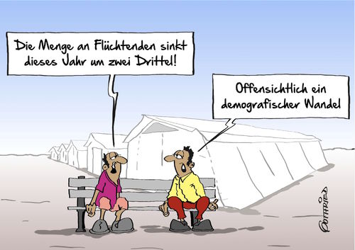 Cartoon: demographischer Wandel (medium) by Marcus Gottfried tagged demographischer,wandel,flüchtlinge,flüchtlingsstrom,zugereiste,zeltlager,unterkunft,aufnahmelager,aufnahme,menge,zustrom,europa,afrika,geburtenrate,geburten,nachkommen,kinder,baby,alter,alt,jung,freunde,marcus,gottfried,cartoon,karikatur,demographischer,wandel,flüchtlinge,flüchtlingsstrom,zugereiste,zeltlager,unterkunft,aufnahmelager,aufnahme,menge,zustrom,europa,afrika,geburtenrate,geburten,nachkommen,kinder,baby,alter,alt,jung,freunde,marcus,gottfried,cartoon,karikatur