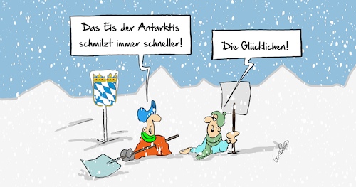 Cartoon: Eis (medium) by Marcus Gottfried tagged bayern,österreich,schnee,winter,lawine,pol,arktis,antarktis,schneeschmelze,bayern,österreich,schnee,winter,lawine,pol,arktis,antarktis,schneeschmelze