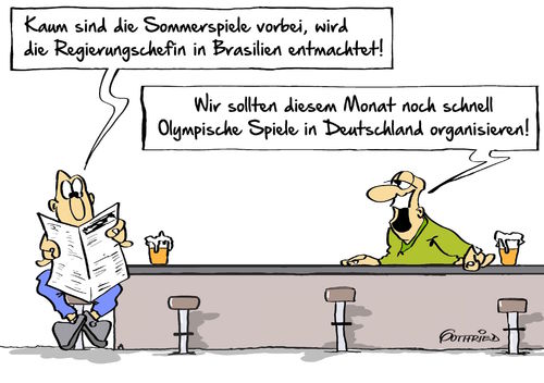 Cartoon: Entmachtet (medium) by Marcus Gottfried tagged merkel,entmachtet,sommerspiele,olympiade,olympische,spiele,rio,brasilien,regierung,rousseff,regierungschefin,frau,frauenquote,berlin,absetzen,regierungswechsel,amtsenthebung,freunde,marcus,gottfried,cartoon,karikatur,merkel,entmachtet,sommerspiele,olympiade,olympische,spiele,rio,brasilien,regierung,rousseff,regierungschefin,frau,frauenquote,berlin,absetzen,regierungswechsel,amtsenthebung,freunde,marcus,gottfried,cartoon,karikatur