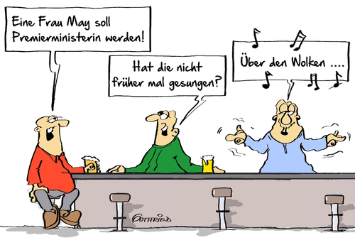 Cartoon: Frau May (medium) by Marcus Gottfried tagged may,frau,premierministerin,england,großbritannien,reinhard,mey,sänger,lied,zitat,wahl,brexit,cameron,freunde,marcus,gottfried,cartoon,karikatur,may,frau,premierministerin,england,großbritannien,reinhard,mey,sänger,lied,zitat,wahl,brexit,cameron,freunde,marcus,gottfried,cartoon,karikatur