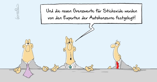 Cartoon: Grenzwerte (medium) by Marcus Gottfried tagged grenzwerte,diesel,dieselgate,motor,umweltzone,stickoxid,gas,gift,partikel,benzin,verbrennung,lobby,auto,autokonzerne,grenzwerte,diesel,dieselgate,motor,umweltzone,stickoxid,gas,gift,partikel,benzin,verbrennung,lobby,auto,autokonzerne