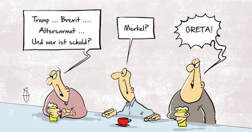 Cartoon: Greta3 (medium) by Marcus Gottfried tagged klima,umwelt,greta,trump,usa,brexit,johnson,merkel,schuld,reflex,klima,umwelt,greta,trump,usa,brexit,johnson,merkel,schuld,reflex