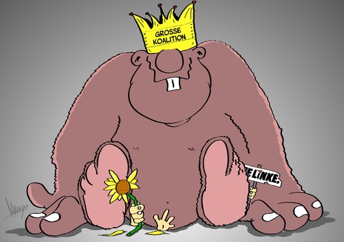 Cartoon: grosse Koaltition (medium) by Marcus Gottfried tagged grosse,koalition,ungeheuer,marcus,gottfried,cartoon,karikatur,demokratie,cdu,spd,grüne,linke,partei,regierung,regierungsbildung,sonnenblume,opposition,widerspruch,grosse,koalition,ungeheuer,marcus,gottfried,cartoon,karikatur,demokratie,cdu,spd,grüne,linke,partei,regierung,regierungsbildung,sonnenblume,opposition,widerspruch