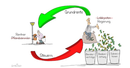 Cartoon: Grundrente 2 (medium) by Marcus Gottfried tagged grundrente,rente,alter,schema,lobbyisten,lobby,steuereinnahmen,banken,subventionen,berater,bundeswehr,pfandsammler,rentner,regierung,grundrente,rente,alter,schema,lobbyisten,lobby,steuereinnahmen,banken,subventionen,berater,bundeswehr,pfandsammler,rentner,regierung