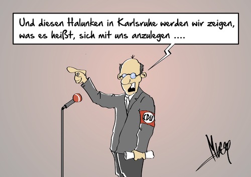 Cartoon: Halunken (medium) by Marcus Gottfried tagged halunken,bundesverfassungsgericht,bvg,lammert,cdu,spd,gesetzesänderung,richter,nazi,nsdap,verbrecher,aushöhlen,zeigen,rechtsverständnis,demokratieverständnis,rede,marcus,gottfried,cartoon,karikatur,halunken,bundesverfassungsgericht,bvg,lammert,cdu,spd,gesetzesänderung,richter,nazi,nsdap,verbrecher,aushöhlen,zeigen,rechtsverständnis,demokratieverständnis,rede,marcus,gottfried,cartoon,karikatur