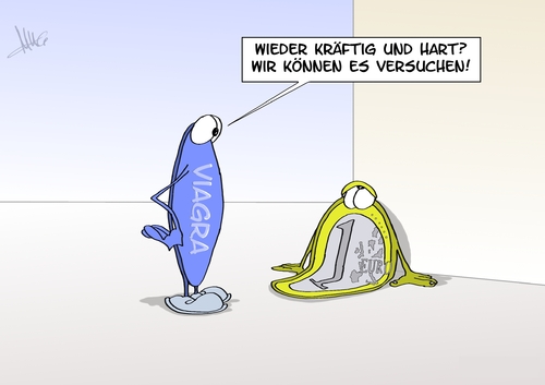 Cartoon: harter Euro (medium) by Marcus Gottfried tagged euro,geld,währung,tablette,wechselkurs,viagra,euro,geld,währung,tablette,wechselkurs