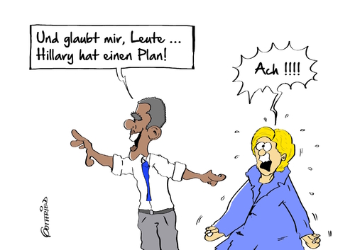 Cartoon: Hillary hat einen Plan (medium) by Marcus Gottfried tagged hillary,clinton,plan,obama,barack,hilfe,us,usa,präsident,wahlkampf,präsidentschaft,unterstützung,erschrocken,schock,freunde,marcus,gottfried,cartoon,karikatur,hillary,clinton,plan,obama,barack,hilfe,us,usa,präsident,wahlkampf,präsidentschaft,unterstützung,erschrocken,schock,freunde,marcus,gottfried,cartoon,karikatur