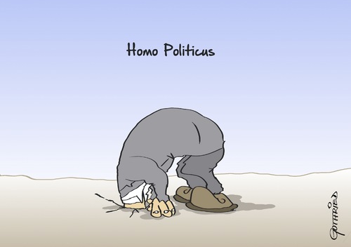 Cartoon: Homo Politicus (medium) by Marcus Gottfried tagged rasse,gattung,art,homo,politicus,strauß,vogel,sand,kopf,sehen,probleme,lösung,verstecken,sichtbar,unsichtbar,besser,marcus,gottfried,cartoon,karikatur,rasse,gattung,art,homo,politicus,strauß,vogel,sand,kopf,sehen,probleme,lösung,verstecken,sichtbar,unsichtbar,besser,marcus,gottfried,cartoon,karikatur