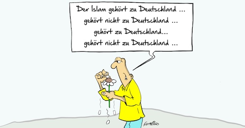 Cartoon: Islam (medium) by Marcus Gottfried tagged meinungswechsel,meinung,seehofer,innenminister,islam,deutschland,dazu,gehören,marcus,gottfried,cartoon,kariktur,meinungswechsel,meinung,seehofer,innenminister,islam,deutschland,dazu,gehören,marcus,gottfried,cartoon,kariktur