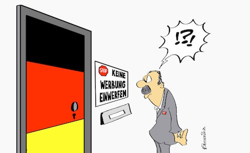 Cartoon: keine Werbung einwerfen (medium) by Marcus Gottfried tagged erdogan,rede,stadtion,wahlkampf,türkei,türken,regierung,ausland,anrecht,kulturverständnis,werbung,werbeveranstaltung,post,einwurf,deutschland,freunde,marcus,gottfried,cartoon,karikatur,erdogan,rede,stadtion,wahlkampf,türkei,türken,regierung,ausland,anrecht,kulturverständnis,werbung,werbeveranstaltung,post,einwurf,deutschland,freunde,marcus,gottfried,cartoon,karikatur