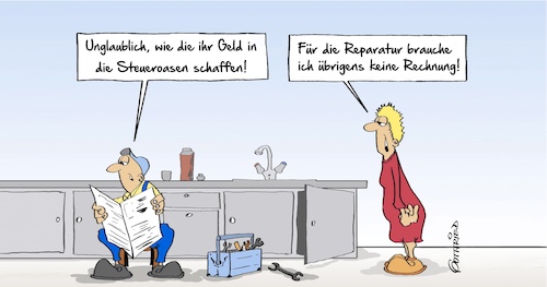 Cartoon: Klempner (medium) by Marcus Gottfried tagged steuer,steuergelder,schwarzgeld,paradis,papers,klempner,abgaben,steuerhinterziehungen,freundschaftsdienst,freunde,marcus,gottfried,cartoon,karikatur,steuer,steuergelder,schwarzgeld,paradis,papers,klempner,abgaben,steuerhinterziehungen,freundschaftsdienst,freunde,marcus,gottfried,cartoon,karikatur