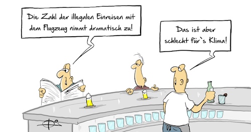 Cartoon: Klima 7 (medium) by Marcus Gottfried tagged klima,umwelt,fff,fridayforfuture,flucht,flüchtlinge,grenze,flugzeug,fliegen,flugscham,klima,umwelt,fff,fridayforfuture,flucht,flüchtlinge,grenze,flugzeug,fliegen,flugscham