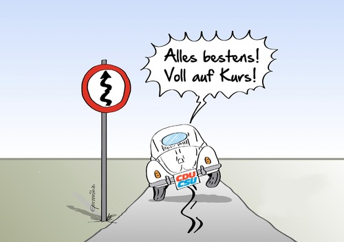 Cartoon: Koalitionskurs (medium) by Marcus Gottfried tagged koalition,kurs,richtung,streit,cdu,csu,partei,berlin,ausstieg,schleudern,probleme,ausrichtung,chef,seehofer,merkel,einigung,käfer,vw,freude,marcus,gottfried,cartoon,karikatur,koalition,kurs,richtung,streit,cdu,csu,partei,berlin,ausstieg,schleudern,probleme,ausrichtung,chef,seehofer,merkel,einigung,käfer,vw,freude,marcus,gottfried,cartoon,karikatur