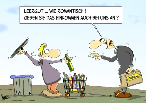 Cartoon: Leergut (medium) by Marcus Gottfried tagged armut,geld,rentenreform,altersarmut,rente,prüfer,besteuern,besteuerung,erklärung,angaben,tonne,romantik,karikatur,cartoon,gottfried,marcus,einkommen,pfand,unrat,müll,abgaben,steuern,finanzamt,finanzen,rente,rentenreform,geld,armut,altersarmut,finanzen,finanzamt,steuern,abgaben,müll,unrat,pfand,einkommen,marcus,gottfried,cartoon,karikatur,romantik,tonne,angaben,erklärung,besteuerung,besteuern,prüfer