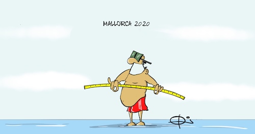 Cartoon: Mallorca2020 (medium) by Marcus Gottfried tagged urlaub,corona,mallorca,lockerung,reisen,ferien,urlaub,corona,mallorca,lockerung,reisen,ferien