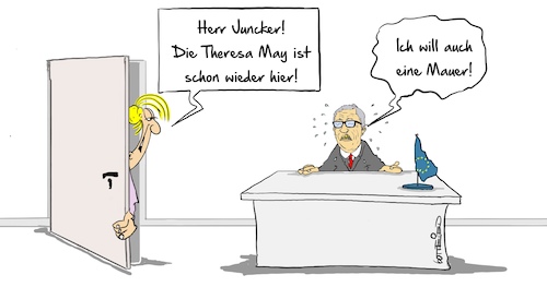 Cartoon: Mauer 2 (medium) by Marcus Gottfried tagged theresa,may,brüssel,großbritannien,brexit,england,juncker,theresa,may,brüssel,großbritannien,brexit,england,juncker