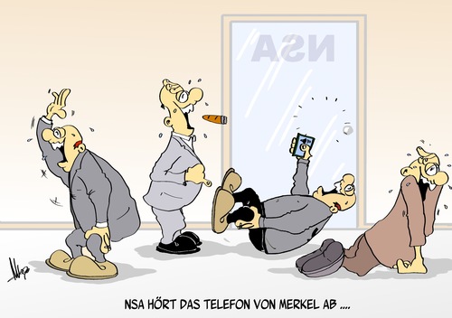 Cartoon: Merkels Telefon (medium) by Marcus Gottfried tagged merkel,telefon,handy,daten,obama,beschwerde,vertrauen,lachen,spass,auslachen,marcus,gottfried,cartoon,karikatur,nsa,amerika,usa,abhörskandal,datenschutz,anhören,aushorchen