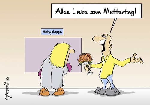 Cartoon: Muttertagsklappe (medium) by Marcus Gottfried tagged babyklappe,geburt,schwangere,gratulation,muttertag,feiertag,marcus,gottfried,cartoon,karikatur,babyklappe,geburt,schwangere,gratulation,muttertag,feiertag,marcus,gottfried,cartoon,karikatur