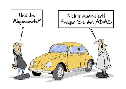 Cartoon: nichts manipuliert (medium) by Marcus Gottfried tagged vw,abgas,skandal,volkswagen,diesel,dieselgate,auto,aktie,käfer,manipulation,adac,autoclub,spaß,marcus,gottfried,cartoon,karikatur,vw,abgas,skandal,volkswagen,diesel,dieselgate,auto,aktie,käfer,manipulation,adac,autoclub,spaß,marcus,gottfried,cartoon,karikatur