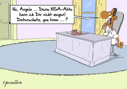 Cartoon: NSA-Datenschutz (medium) by Marcus Gottfried tagged daten,datenschutz,nsa,anruf,barack,obama,bnd,no,spy,abkommen,geheimdienst,telefonat,spionage,oval,office,mitarbeit,marcus,gottfried,cartoon,karikatur,daten,datenschutz,nsa,anruf,barack,obama,bnd,no,spy,abkommen,geheimdienst,telefonat,spionage,oval,office,mitarbeit,marcus,gottfried,cartoon,karikatur