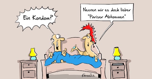 Cartoon: Pariser Abkommen (medium) by Marcus Gottfried tagged usa,abkommen,absprache,klima,klimaerwärmung,umweltschutz,paris,europa,austritt,klimaabkommen,trump,bett,prüde,geschlechtsverkehr,kondom,pariser,namen,umbenennung,freude,marcus,gottfried,cartoon,karikatur,usa,abkommen,absprache,klima,klimaerwärmung,umweltschutz,paris,europa,austritt,klimaabkommen,trump,bett,sex,prüde,geschlechtsverkehr,kondom,pariser,namen,umbenennung,freude,marcus,gottfried,cartoon,karikatur