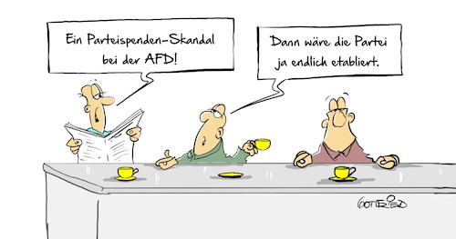 Cartoon: Parteispende (medium) by Marcus Gottfried tagged afd,parteispende,spende,partei,bundestag,mandat,geld,unterstützung,skandal,marcus,gottfried,afd,parteispende,spende,partei,bundestag,mandat,geld,unterstützung,skandal,marcus,gottfried