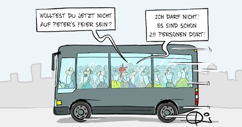 Cartoon: Peters Feier (medium) by Marcus Gottfried tagged corona,covid,fire,begrenzung,privat,ansteckung,infektion,corona,covid,fire,begrenzung,privat,ansteckung,infektion