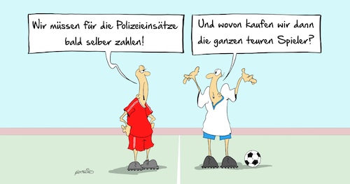 Cartoon: Polizeieinsätze (medium) by Marcus Gottfried tagged fußball,bundesliga,hooligans,block,ultras,liga,polizei,polizeieinsätze,kosten,spieler,transfermarkt,ausgaben,einkauf,marcus,gottfried,cartoon,karikatur,fußball,bundesliga,hooligans,block,ultras,liga,polizei,polizeieinsätze,kosten,spieler,transfermarkt,ausgaben,einkauf,marcus,gottfried,cartoon,karikatur